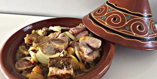 Heerlijke Marokkaanse Tajine met lam en courgette